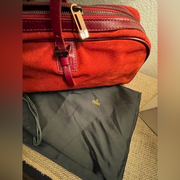 Fendi Red Suede Handbag SOLD - Picture 15 of 16